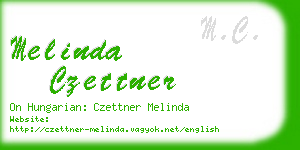 melinda czettner business card